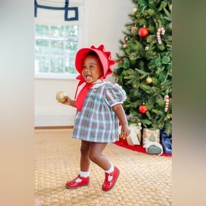 The Beaufort Bonnet Company Mary Baker Bloomer Set Prestonwood Plaid 2T